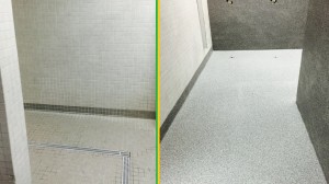 Locker floor before-after