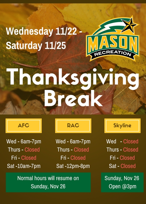 Thanksgiving Recess (University Closed)