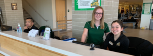 Front desk staff at the RAC, one of three Mason Recreation gyms, ready to sell a membership