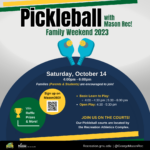 Pickleball Family Weekend Social Square Poster